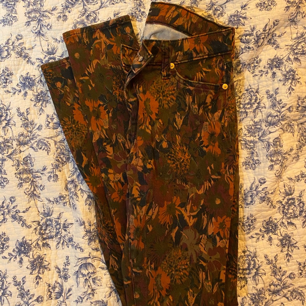 7 for all Mankind skinny colored jeans